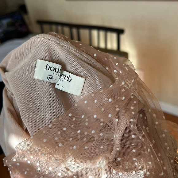 House of CB Sorrel Blush Lace Frill mini Dress nwot size XS - Picture 7 of 16